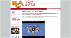Desktop Screenshot of europeanchoralassociation.org