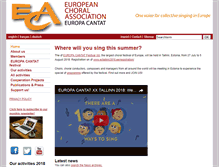 Tablet Screenshot of europeanchoralassociation.org